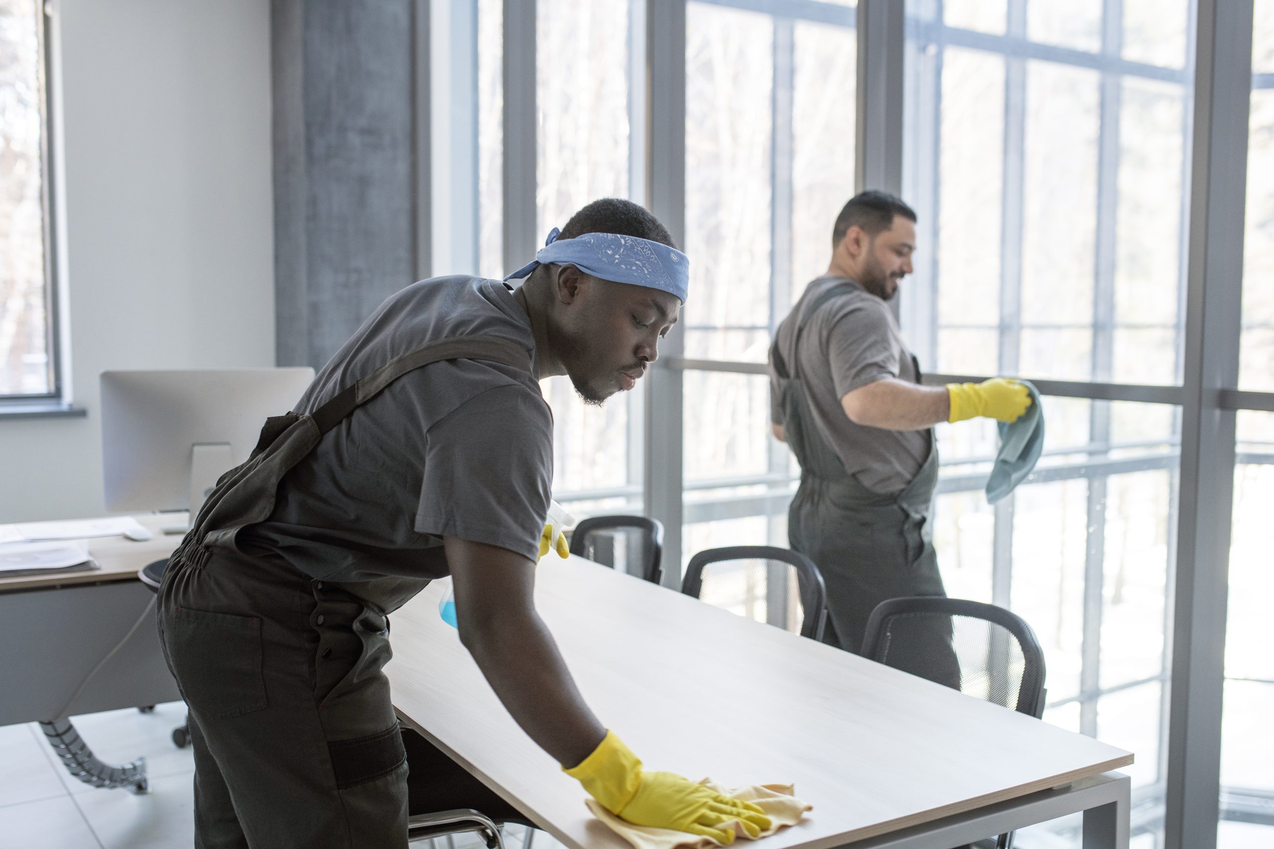 Office cleaning team