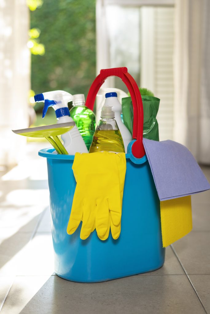 still life cleaning tools
